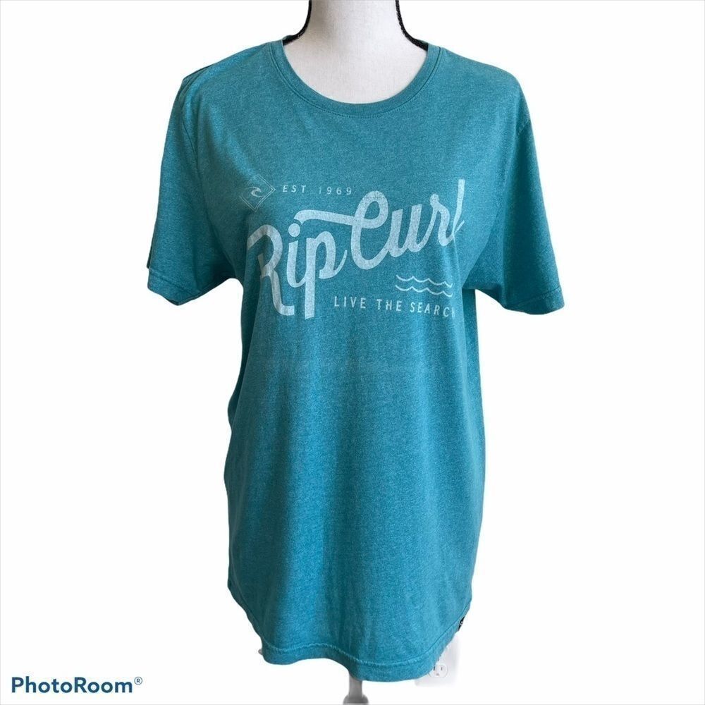 Rip Curl Short Sleeved‎ Aqua Blue Tee Shirt - M